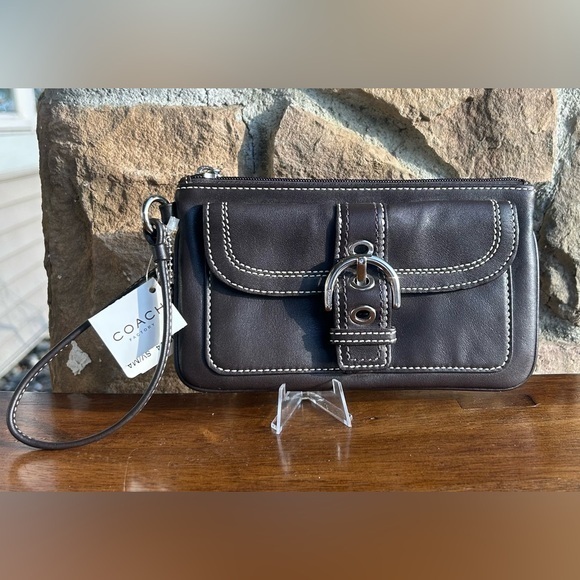 Coach Soho Brown Leather Large Wristlet Clutch F40574 NWT - Picture 17 of 17